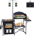Nice C Camping Table Storage Camping with Solar Panels Camping Kitchen Station Outdoor Folding Table &amp Organizers