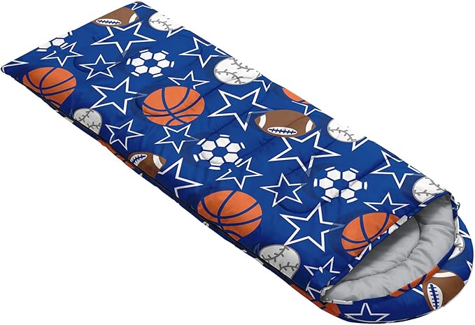 Kids Sleeping Bag for Boys GirlsCute Puppy Print-Lightweight Warm Portable Outdoor Indoor-Waterproof Cold Weather Resistant Sleeping Bag for Camping Hiking