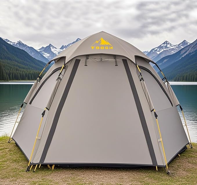 Camping Tent with Instant Setup 2/3 Person Weatherproof Easy Quick Set Up in 60 Seconds with Rainfly Backpack Tent for Family Camping &amp Hiking Upgraded VentilationCenter Height 66-inch
