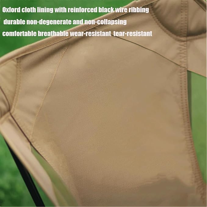 Lightweight and Comfortable Black Beach Chair Outdoor Camping Aluminum Alloy Ultra-Lightweight Dual-Purpose Folding Chair Khaki Suitable for Mountaineering and Hiking Camping Multi-Color Avail