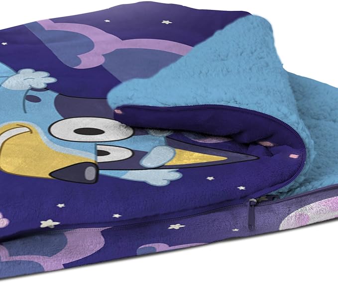 Silk Touch Sherpa Slumber Bag for Boys and Girls Sleeping Bag with Zipper 27 x 56 inches