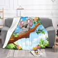 Koala Lying on The Tree Soft Fleece Blanket 60 * 50 inch Soft Sofa Blanket Suitable for Sofa Camping Travel Night Cover Blanket