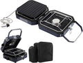 2 Burner Propane Camping Stove With GrillPortable Foldable Camp Stove With 17000BTU Two Piezo Ignition Adjustable Windproof Burners forCamping Grilling Tailgating &amp More (Blue)