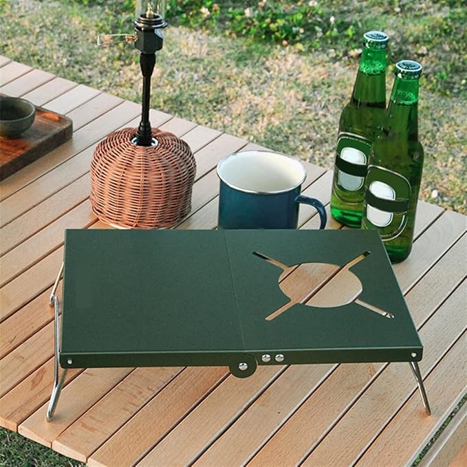 Camp Table Universal Stove Wind-Proof Camping Foldable Picnic Saves Space Folding Insulation BBQ for Outdoor