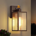 WIHTU Oil Rubbed Bronze Dusk to Dawn Porch Lights Fixtures - Outdoor Exterior Sensor Wall Sconce Lamp Waterproof Wall Lantern Anti Rust Coach Lights for Doorway Garage