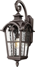 Emliviar Outdoor Wall Sconce 28.7 Extra Large Outdoor Wall Lamp for Front Door with Water Ripple Glass Oil Rubbed Bronze Finish WE215BL-SW ORB