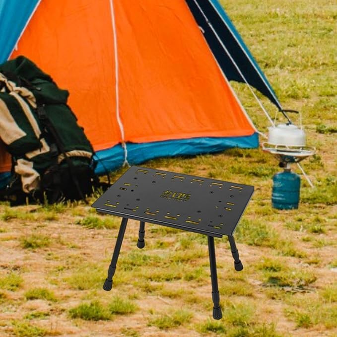Camping Table Aluminum Alloy Camp Table Lantern Stand for BBQ Hiking Travel