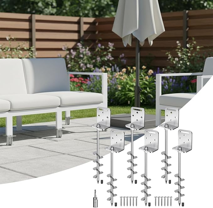 High Strength Permanent Ground Anchors for Easy Install Secure Tent Fixing in Outdoor Garden Tasks Anti Rust Shelter Stakes