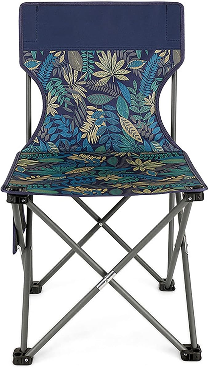 BK&ampMF Portable Outdoor Folding Camping ChairDurable with Storage Pocket Beach Camp Chair Breathable Lawn Chairs for Storage and TravelA65x39x39cm(26x15x15inch)