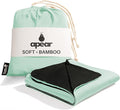 16-in-1 Compact Travel Blanket with Bag – Reversible Ultra Soft Bamboo Airplane Blanket with Hidden Pocket – Packable for Flights &amp Travel Essentials (Semi-Weighted Double Layer)