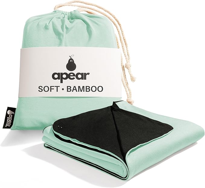 16-in-1 Compact Travel Blanket with Bag – Reversible Ultra Soft Bamboo Airplane Blanket with Hidden Pocket – Packable for Flights &amp Travel Essentials (Semi-Weighted Double Layer)