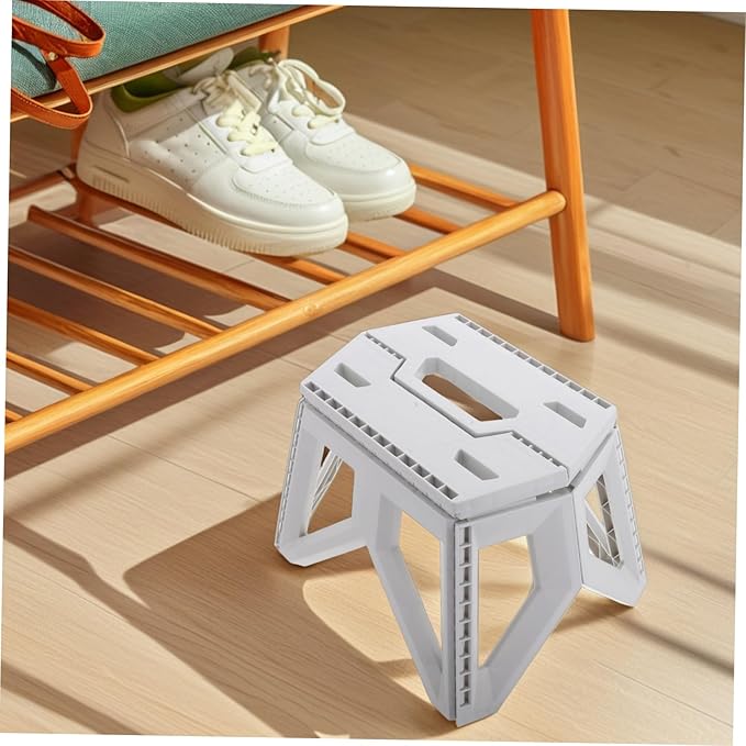 Ciieeo Foldable Stool Compact Garden Chair Stable Legs for Camping Hiking and Travel