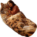 Adult Soft Sleeping Bag – Plush Cat Envelope Sleeping Bag for Camping Sleepovers &amp Home Lounging Washable Warm Blanket 68.9x31.5