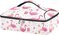 Casserole Carrier Playful Pink BirdInsulated Casserole Carrier for Hot or Cold Food Thermal Lunch Tote for Potluck Parties Picnic Beach Fits 9 x 13 Inches Baking Dish