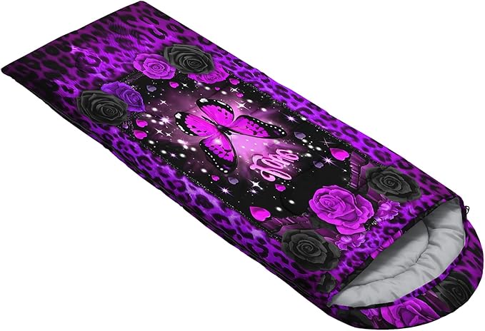 QOOMO Camping Sleeping Bags3 Season Warm &amp Cool WeatherLightweightWaterproof Sleeping Bags for Adults &amp KidsTravelingand OutdoorsCamping Gear Equipment