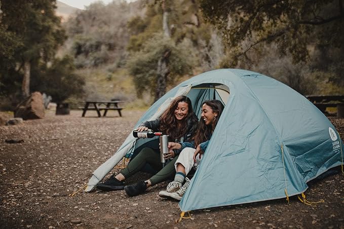 Sierra Designs Full Moon – Lightweight Backpacking and Camping Tent Polyester Flysheet - 2 Door 2 Vestibule Design Included Burrito Bag for Easy Storage