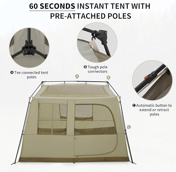 Naturehike Village 4 Person Tent and The Footprint