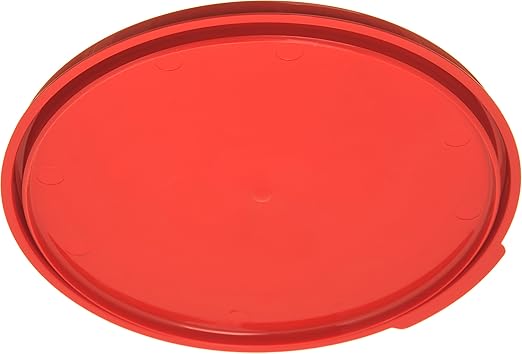 Carlisle FoodService Products Storplus Round Food Storage Container Lid with Stackable Design for Catering Buffets Restaurants Polypropylene (Pp) 6 To 8 Quarts Red (Pack of 12)