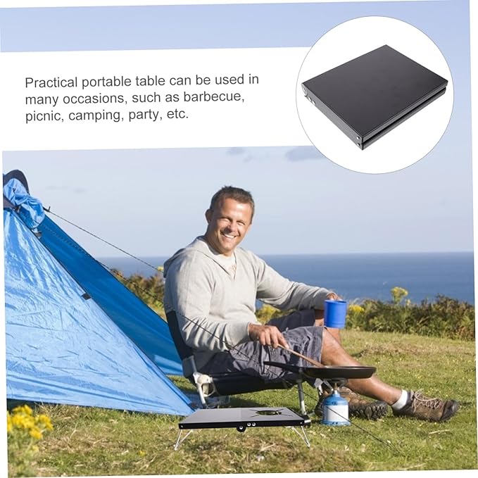 SUPVOX Camping Hiking Portable Table Compact Foldable and Ideal for Outdoor Events Picnics