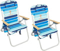 Tommy Bahama Hi-Boy 17 Seat Height 4-Position Lace-Up Suspension Folding Beach Backpack Chair