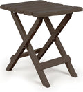 Camco Small Quick-Folding Adirondack Table Plastic Mocha