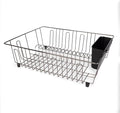 Large Wire Dish Rack Black/Chrome - 17.5 x 13.7 x 5.5