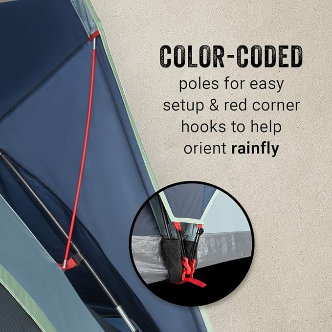 Coleman Skydome XL Large Family Tent with 5 Minute Setup Weatherproof 8/12 Person Tent with Rainfly &amp Carry Bag Fits Multiple Queen Airbeds Made of PFAS-Free Materials