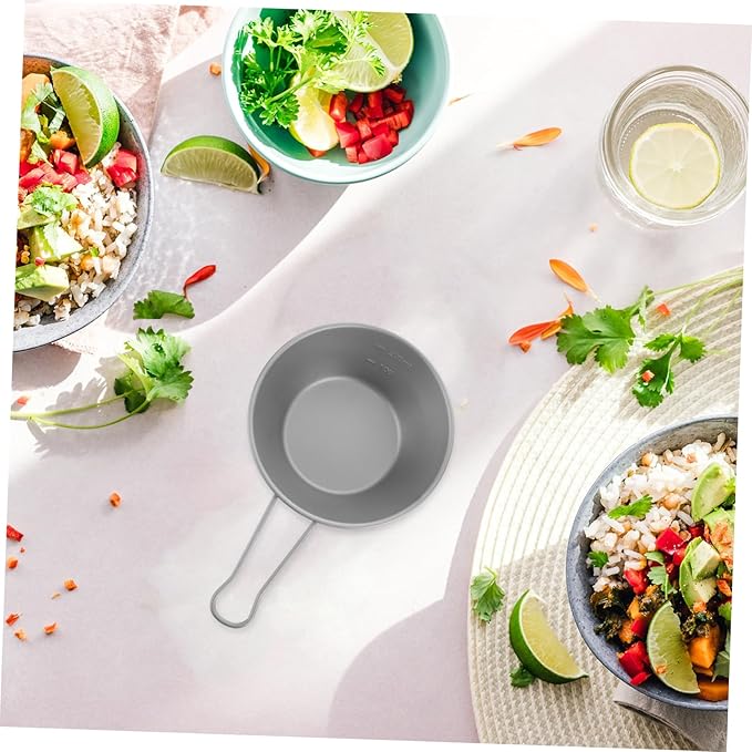 Outdoor Titanium Camping Bowl Portable Camping Bowl Titanium Camp Dishes for Hiking Picnic and Outdoor Dining