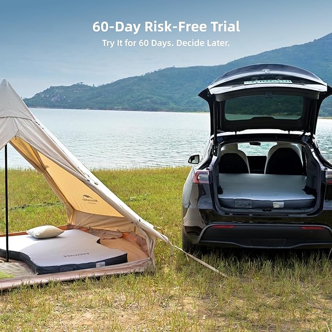 4.5inch Foam Mattress for Tesla Model Y Full Size Bed Vacuum Compression Roadtrip Job Shifts Nap Camping Guests &amp Home Rechargeable Pump and Eyemask Provided (2020-2024 Model Y)