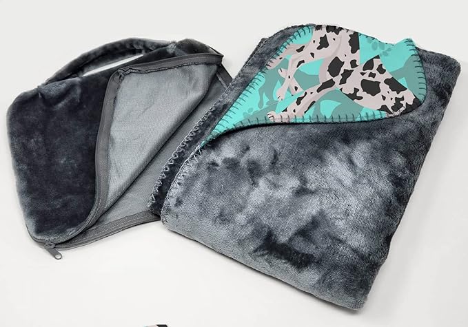 Caroline's Treasures MLM1029TBLT Harlequin Natural Ears Great Dane Soft Travel Blanket with Bag Airplane Blanket Indoor Outdoor Camping Blanket for Traveling Picnics Beach Trips Concerts