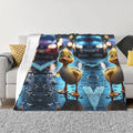 The Duckling 60x50 Printed Soft Fleece Blanket for Sofa Bed and Camping - Cozy Blanket for Travel Picnics Nighttime Use