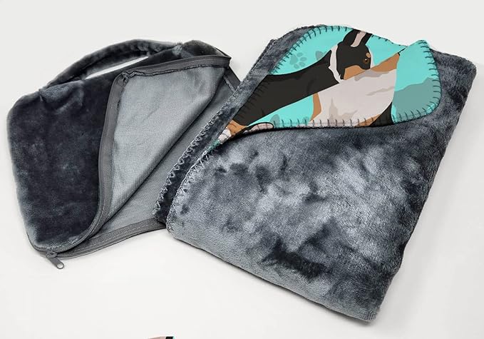 Caroline's Treasures MLM1026TBLT Tricolor Cardigan Corgi Soft Travel Blanket with Bag Airplane Blanket Indoor Outdoor Camping Blanket for Traveling Picnics Beach Trips Concerts