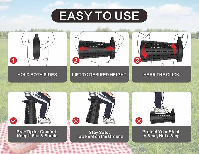 Portable Folding Chair (Black)