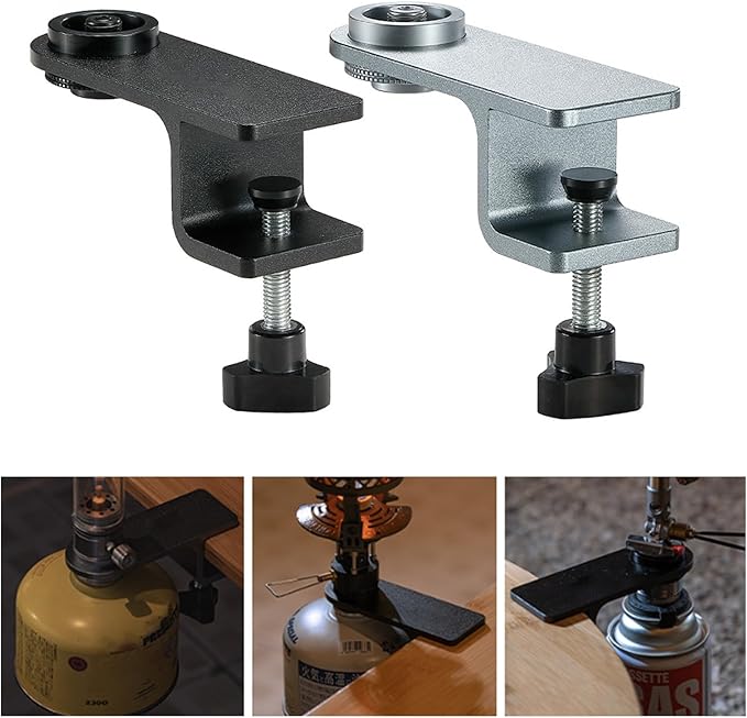 Camping clamps with adjustable height stand multi-functional table extension for outdoor gears