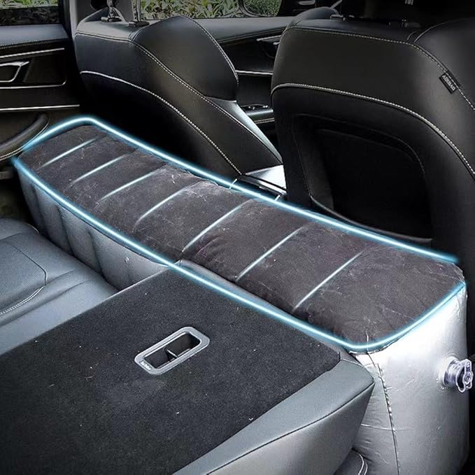 Inflatable Car Air Mattress Back Seat Bed Heightened Back Seat Gap Filler Pad Extender for SUV Camping Sleeping Travel Rest