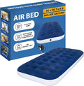 Greaton 8.5-Inch Durable Luxury Inflatable Air Mattress with Comfort Coil Technology and High Capacity Pump Good for Camping Home and Portable Travel 72 x 28.7 Blue