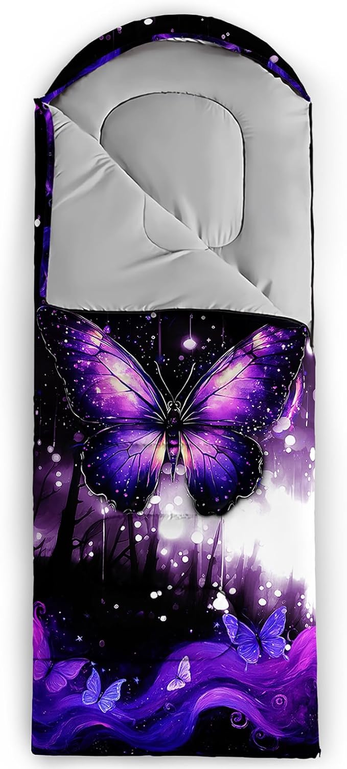 QOOMO Camping Sleeping Bags3 Season Warm &amp Cool WeatherLightweightWaterproof Sleeping Bags for Adults &amp KidsTravelingand OutdoorsCamping Gear Equipment