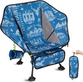 ATEPA UFO3.0 Backpacking Camping Chair Ultralight Extra Wide Comfortable Folding Chairs Heavy Duty Portable Hexagon Ergonomic Height Adjustable Seat with Anti-Sinking Feet for Hiking Outdoor Blue