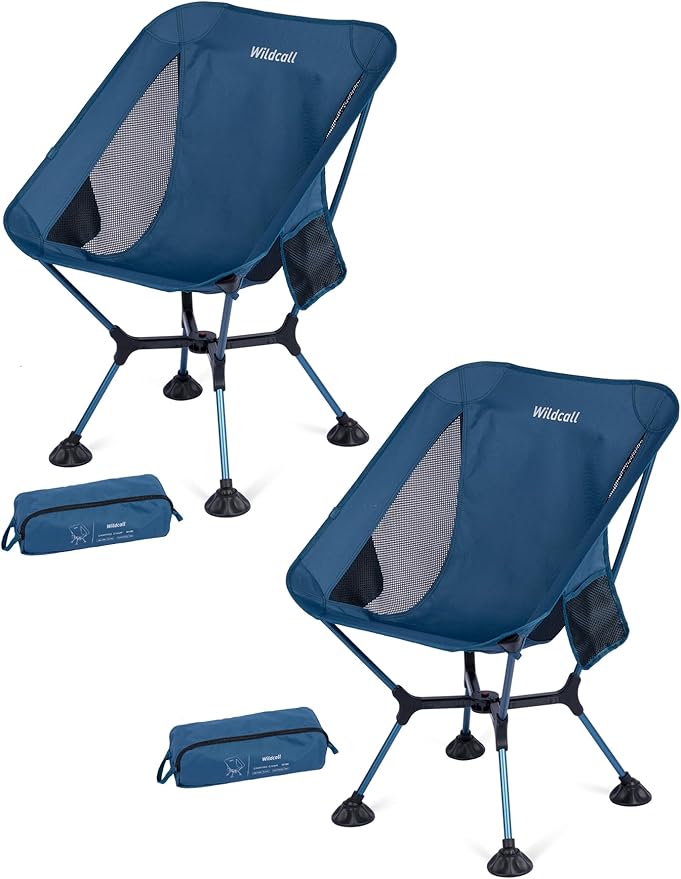 WildCall Ultralight Compact Camping Chair Quick Setup Frame Beach Chair with Anti-Sink Large Feet