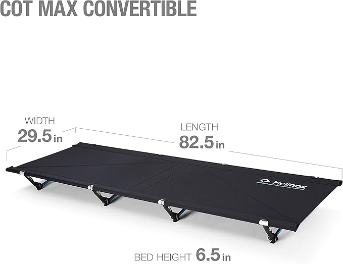 Helinox Cot Max Lightweight Compact Collapsible Portable Camping Cot Black