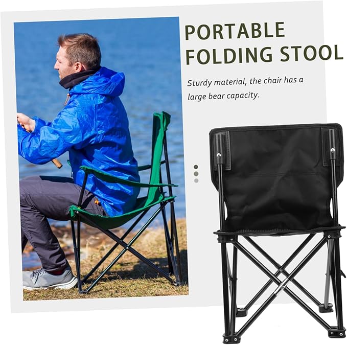 Lightweight Portable Camping Chair Fast Fold Hiking Stool Oxford Fabric Outdoor Folding