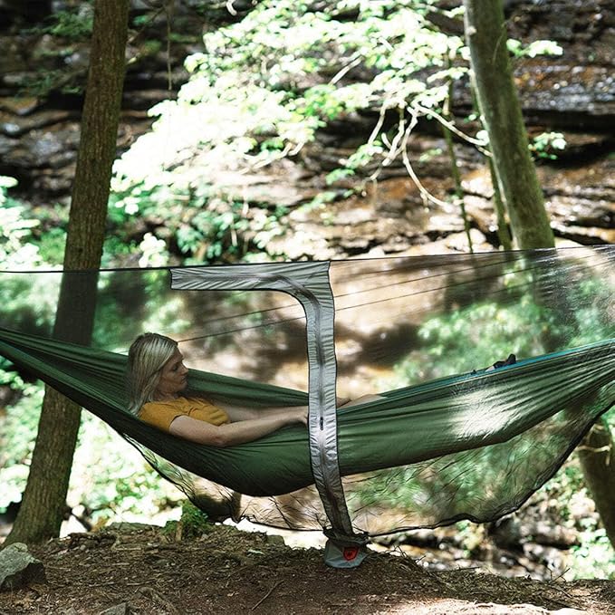 Grand Trunk Lightweight Mozzy Net – Ultralight No-See-Um Hammock Bug Net with Knotless Cordlock Suspension &amp Double-Sided Zipper | Fits 11' Hammocks
