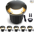 Gardenreet Outdoor Well Lights Low Voltage - Solid Brass 12V All Weather Ip65 Inground Lighting LED Fixture Antique Bronze for House Garden Path with 4000K Neutral White MR16 Bulb