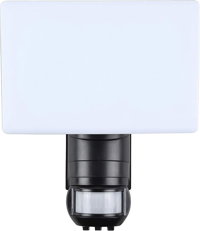 Link2Home EM-WR1660B Super Bright 1600 Lumen Motion Activated Outdoor Integrated LED 6500K Hardwired Powered Landscape Flood Light