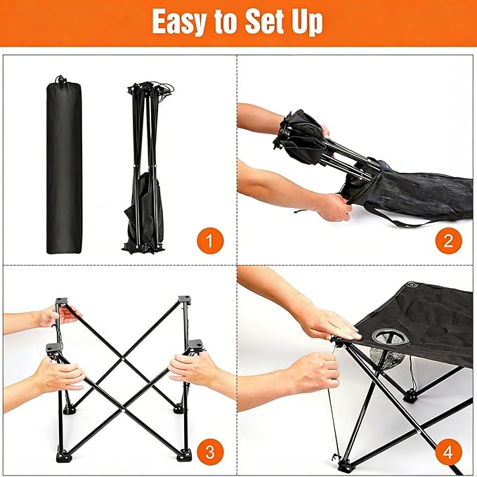 Moclever Foldable Camping Table – Ultralight Portable Table with Cup Holders &amp Carry Bag Perfect for Outdoor Adventures Picnic Beach BBQ Hiking &amp Home Use