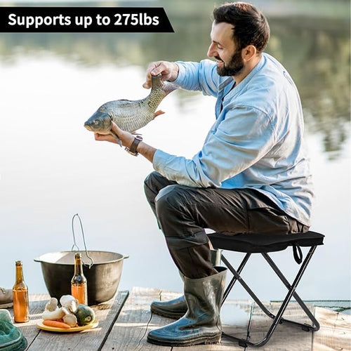 2 Pack Camping Stool 13 Inch Portable Folding Stool for Adults Lightweight Small Foldable Stools for Fishing Hiking Outdoor Gardening