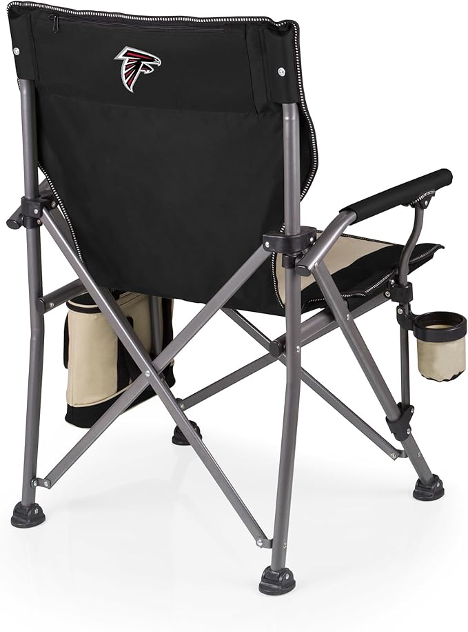 Picnic TIME NFL Unisex-Adult NFL Outlander Folding Camping Chair with Cooler Heavy Duty Beach Chair