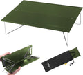 TREKOLOGY Compact Mini Camping Table – Portable Ultralight Folding Design – Small Lightweight Surface for Hiking Backpacking Beach or Nightstand Use – Collapsible Outdoor Gear (Green)