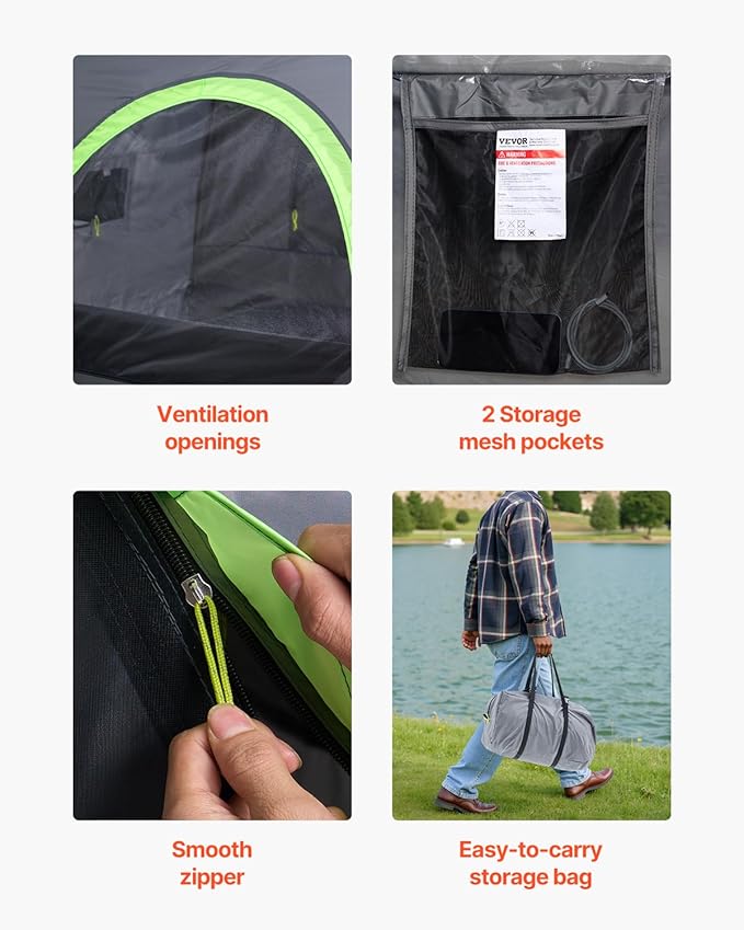 VEVOR SUV and Pickup Truck Camping Tents Waterproof Double Layer Design with Carry Bag Accommodates 2-9 Persons for Outdoor Activities