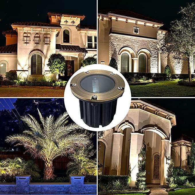 LED Low Voltage Landscape Lighting Well Lights 112 173174 (173 Bulb Included 4 Pack)